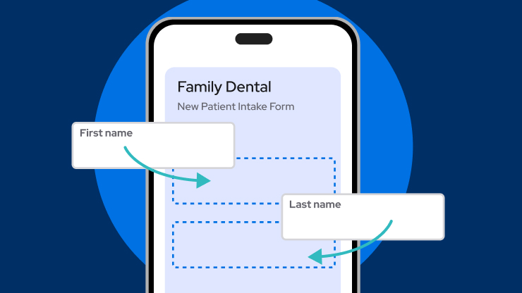 Drag and drop form builder interface